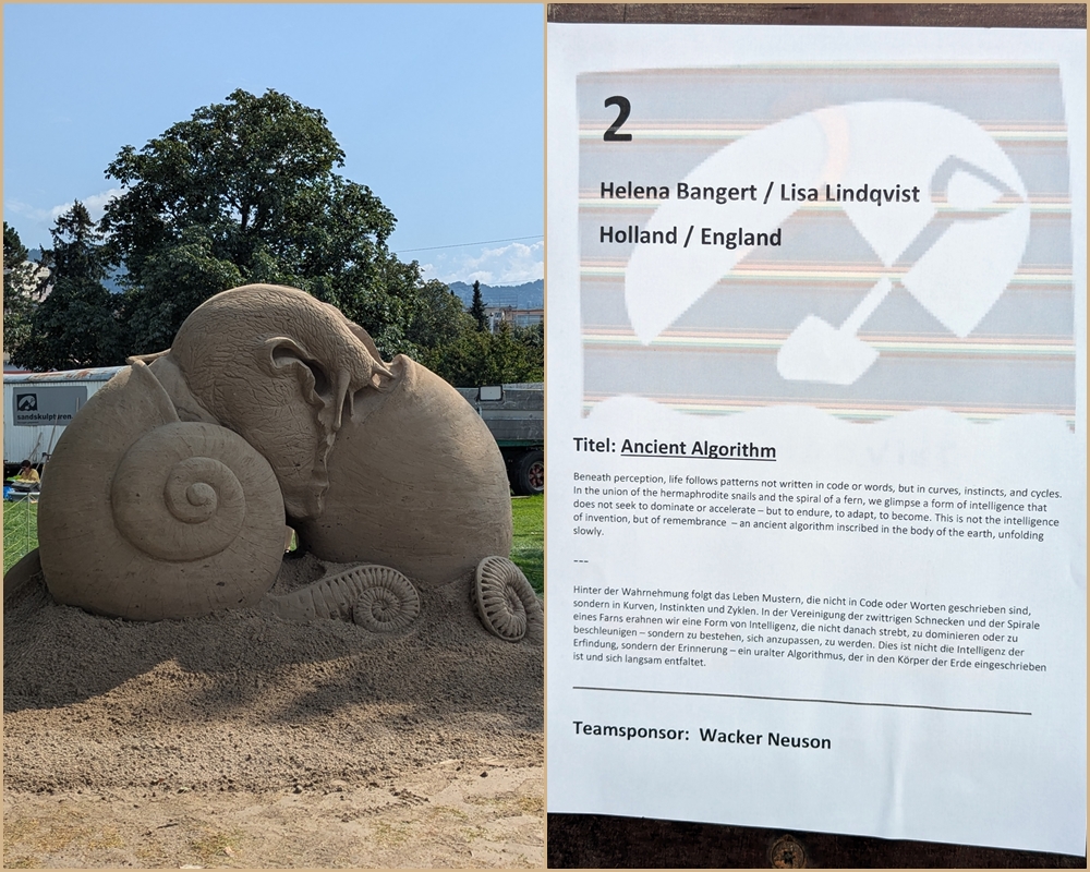 Natural Intelligence - Rorschach Sand Sculpture festival - team 2 Holland/England